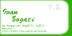 ivan bogati business card